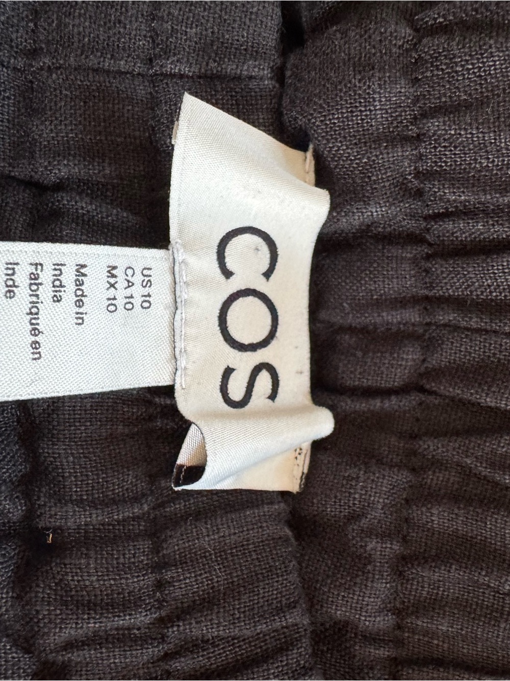 COS Black Women's Linen Shorts - Picture 3 of 3